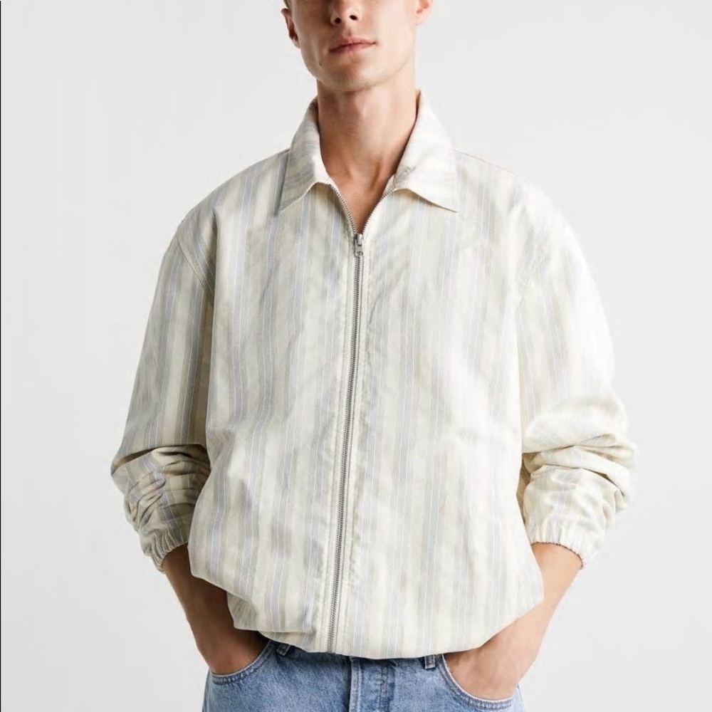 Zara stripe textured jacket